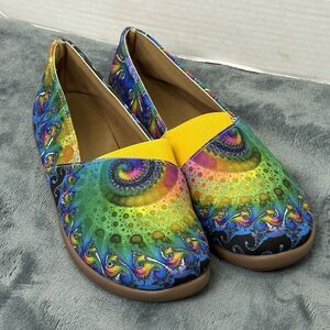 Women’s Tie Dye Colorful Flats Size 39 US 8.5-9